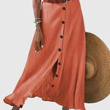 Félátlátszó midi szoknya hasítékkal