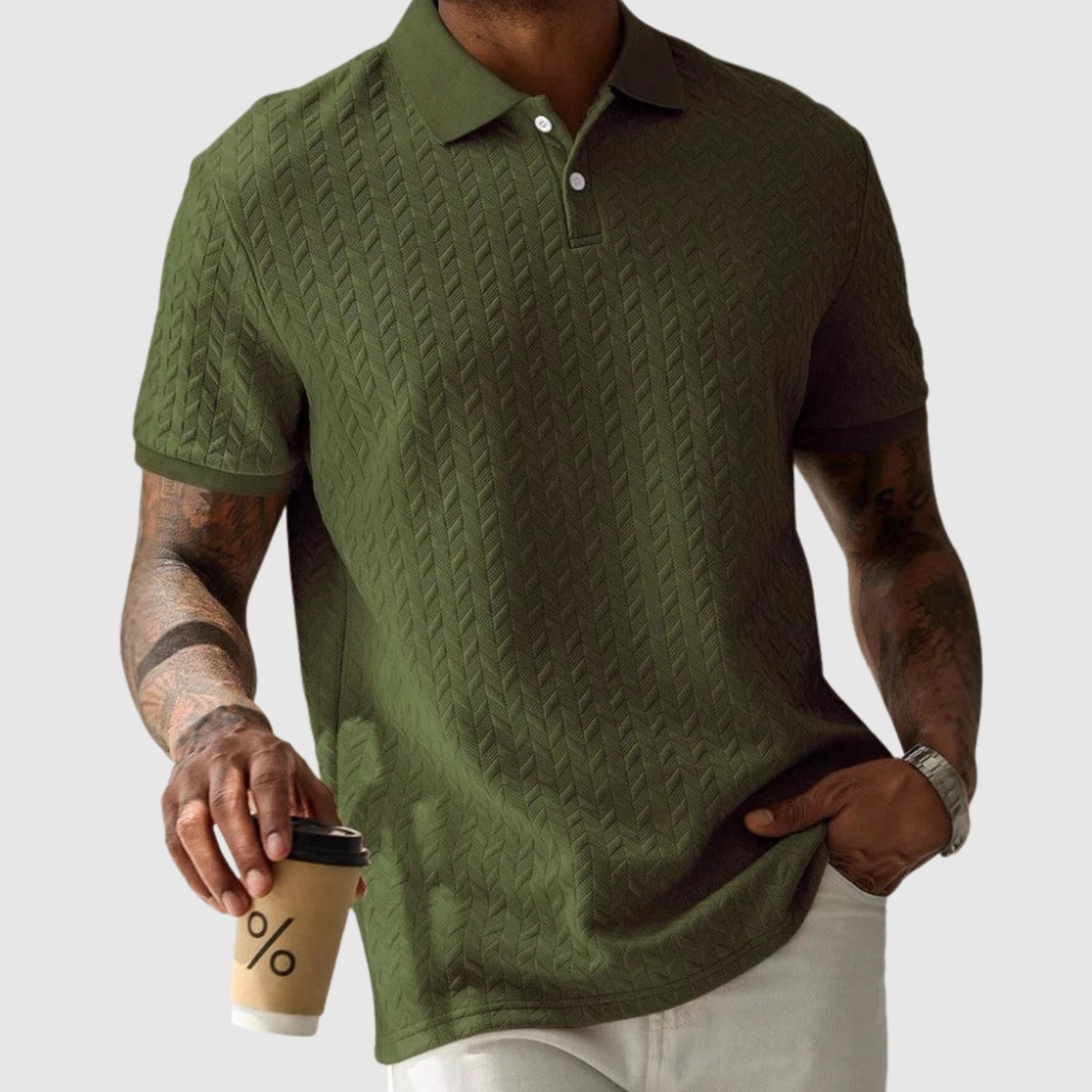 Vince – Strukturált polo póló