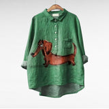 Zsuzsa - Vidám Lenvászon Blúz