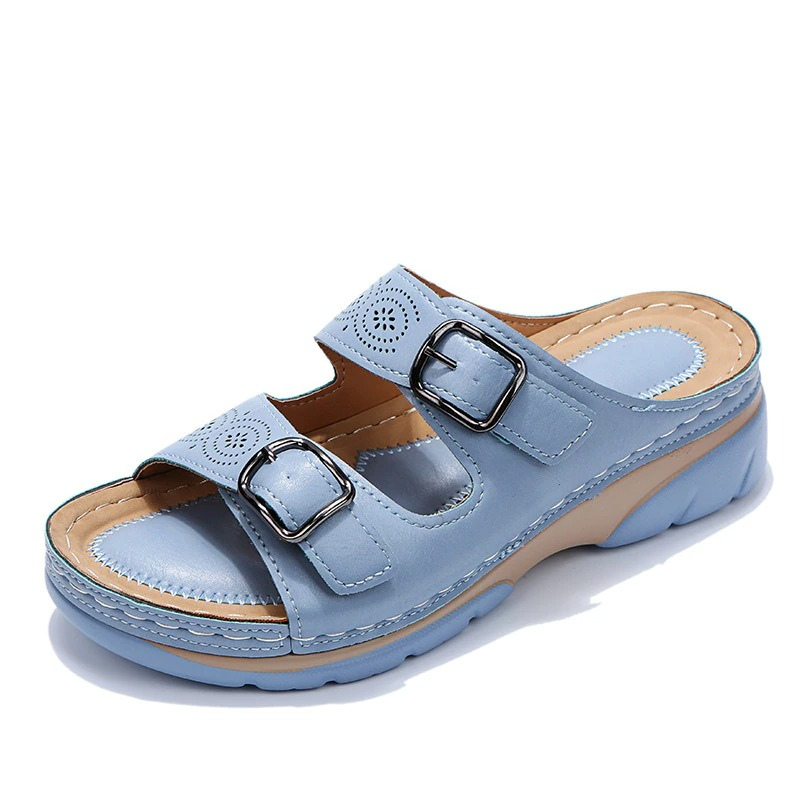 Katalin - Dupla Csatos Platform Papucs