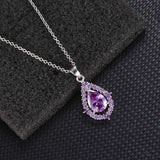 Nadine Ametiszt nyaklánc és fülbevaló