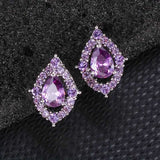 Nadine Ametiszt nyaklánc és fülbevaló