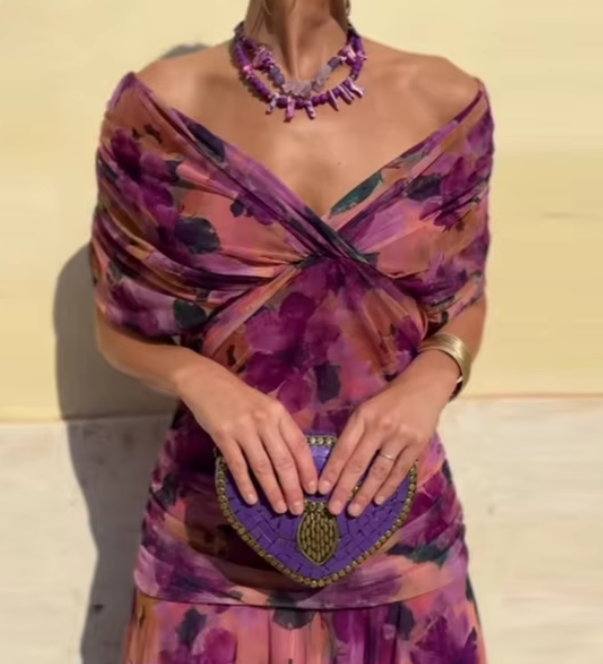 Orsolya - Elegáns maxi ránctalan ruha