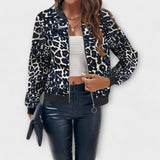 Andrea - Elegáns Leopárd Mintás Kabát