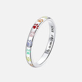 Sterling ezüst gyűrű tappancsnyomatos dizájnnal