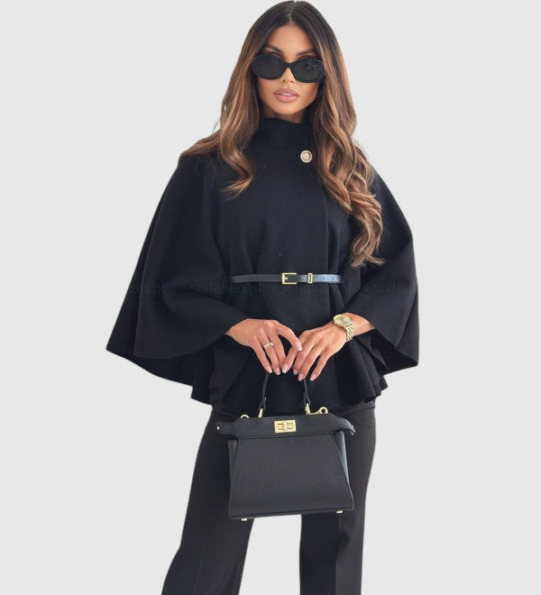 LEA - Stílusos dzseki pillangó ujjakkal és övvel