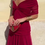 Orsolya - Elegáns maxi ránctalan ruha