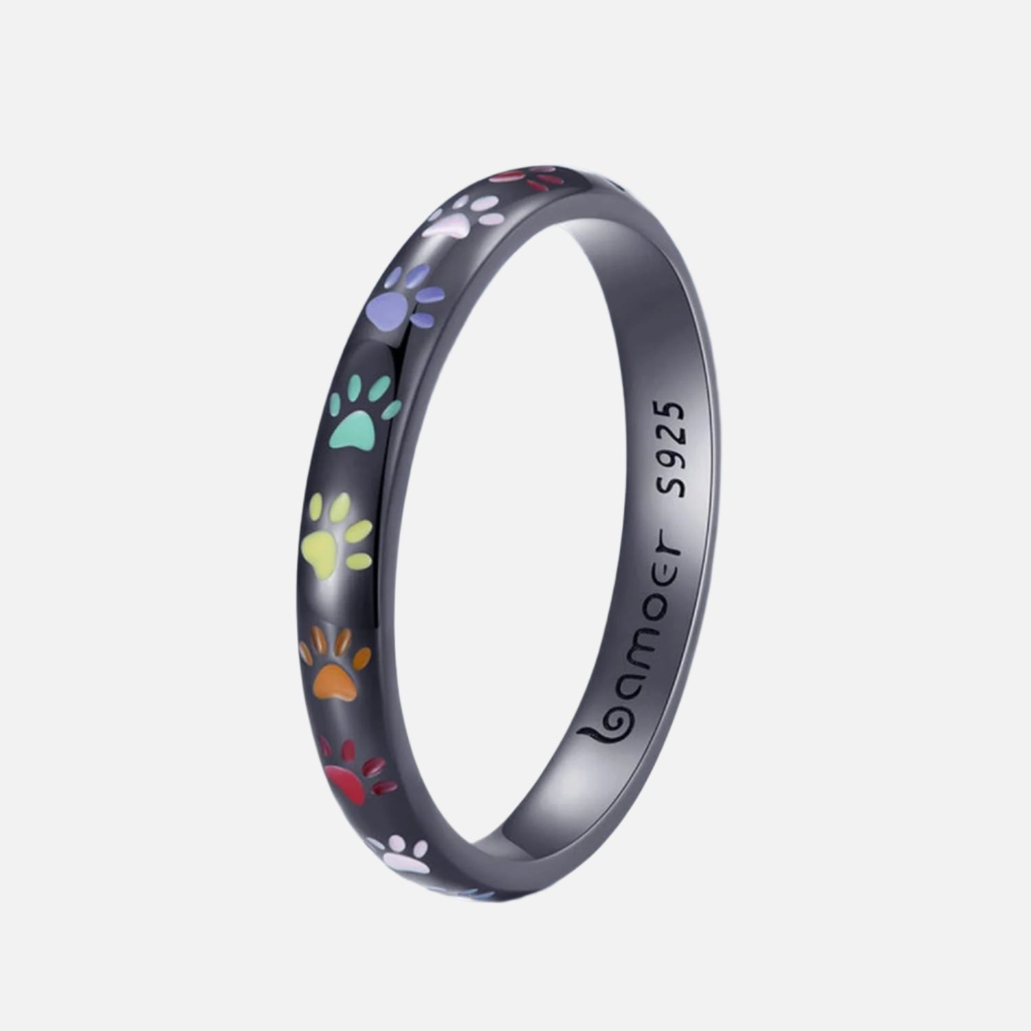 Sterling ezüst gyűrű tappancsnyomatos dizájnnal