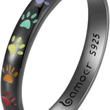 Sterling ezüst gyűrű tappancsnyomatos dizájnnal