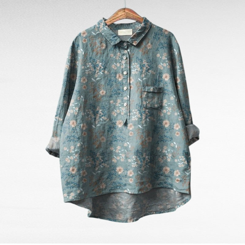 Dóra - Vidám Lenvászon Blúz