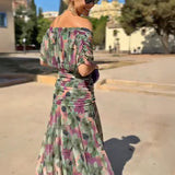 Orsolya - Elegáns maxi ránctalan ruha