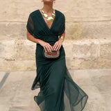 Orsolya - Elegáns maxi ránctalan ruha