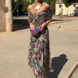 Orsolya - Elegáns maxi ránctalan ruha