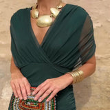 Orsolya - Elegáns maxi ránctalan ruha