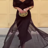 Orsolya - Elegáns maxi ránctalan ruha