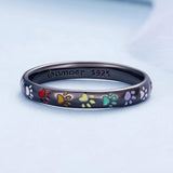 Sterling ezüst gyűrű tappancsnyomatos dizájnnal