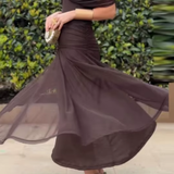 Orsolya - Elegáns maxi ránctalan ruha