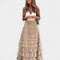 Boho szoknya hálós selyem szegéllyel