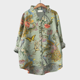 Gyöngyi - Vidám Lenvászon Blúz