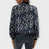 Andrea - Elegáns Leopárd Mintás Kabát