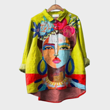 Klára - Vidám Lenvászon Blúz