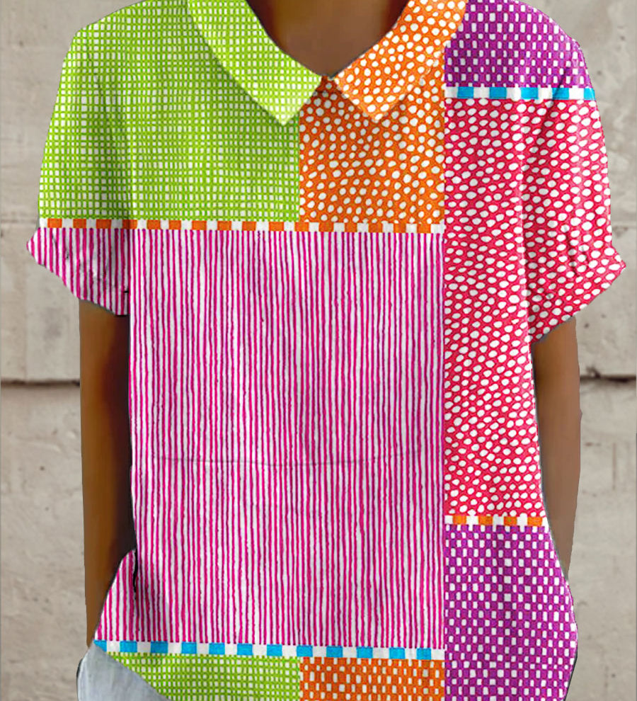 Emese - Színes patchwork ing