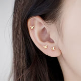 Kis Arany Pillangó Fülbevalók