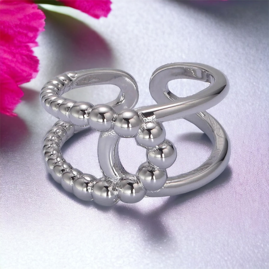 Anel Vittoria Twist Double Band - Arany vagy Ezüst