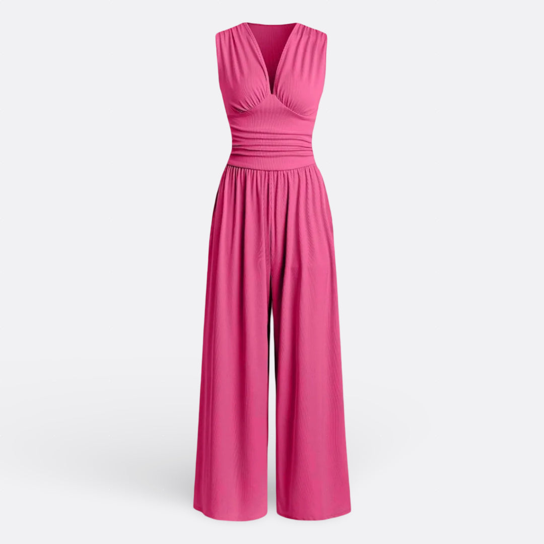 Csilla - Ujjatlan, Széles Lábú Elegáns Overall