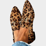 Vivien - Elegáns Leopárd Mokaszinok