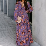 Réka - Elegáns Hosszú Ujjú Maxi Ruha Női