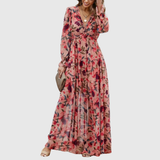 Réka - Elegáns Hosszú Ujjú Maxi Ruha Női