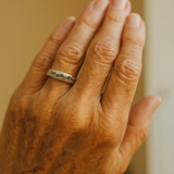 Vintage arany színű színes gyűrű