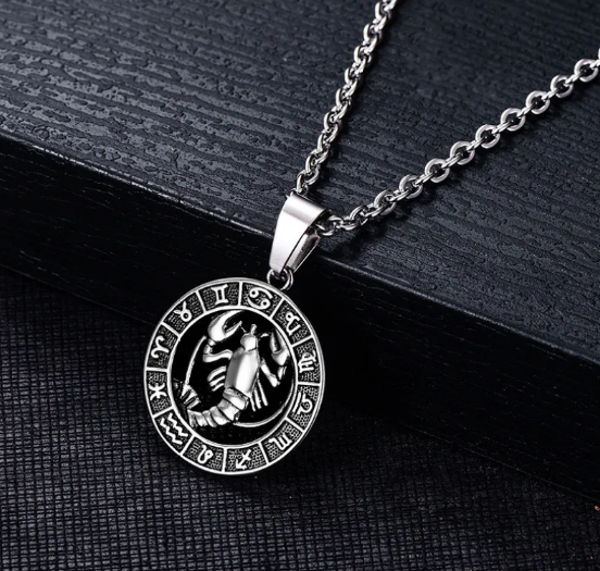 Rák Zodiákus Medál Rozsdamentes Acélból