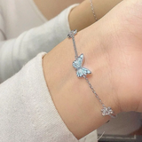 Kék Világító Lepkés Nyaklánc és Karkötő Szett