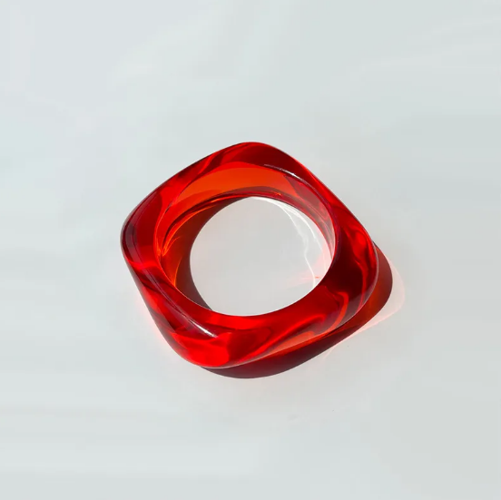 Színes Négyzetes Akryl Karkötő