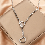 Lara nyaklánc rozsdamentes acél szívvel