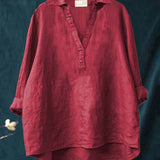 Ilona - Vidám Lenvászon Blúz