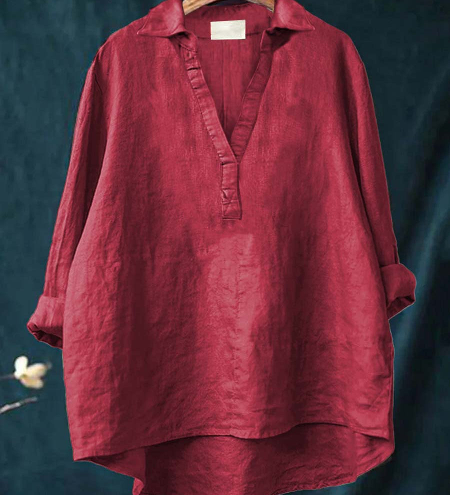 Ilona - Vidám Lenvászon Blúz