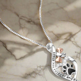 Szerencsés Mancs Nyaklánc Szívvel, Csonttal és Végtelen Szimbólummal