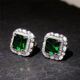 Zirkón és Smaragd Fülbevaló