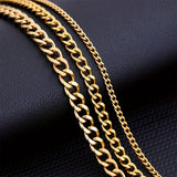 Minimalista nyaklánc kubai lánccal férfiaknak