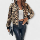 Andrea - Elegáns Leopárd Mintás Kabát
