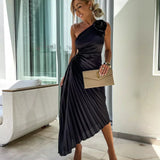 Emese - Elegáns Maxi Virágos Ruha Egy Vállra