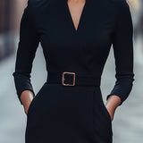 Léna - Fekete elegáns ruha